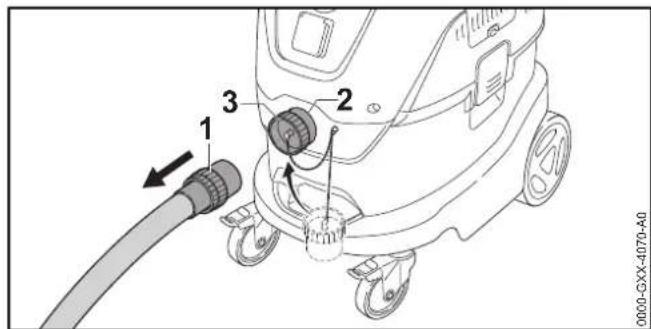 STIHL SE 133 ME - Montage du tuyau flexible d'aspiration - 2