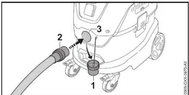 STIHL SE 133 ME - Montering af sugeslangen - 1