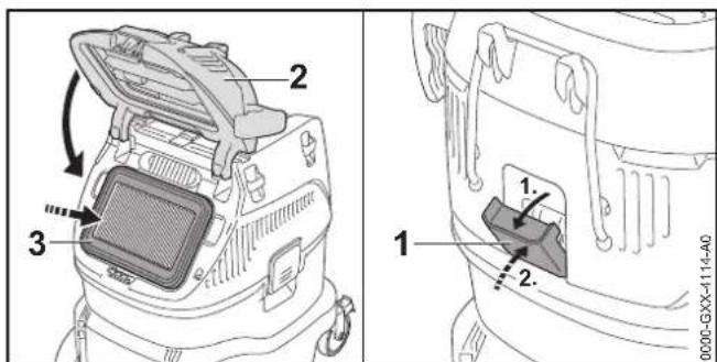 STIHL SE 133 ME - Czyszczenie filtra - 4