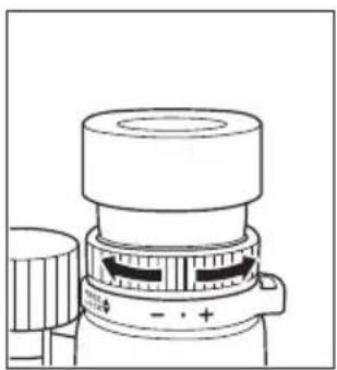 NIKON Monarch HG 10x42 - Dioptrías y mecanismo debloqueo de dioptrías - 3
