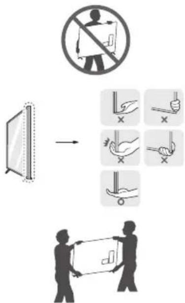 LG 75QNED90UPA - Lifting and moving the TV - 1