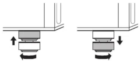 LG WT7150CW - Réglez les pieds de nivellement. - 1