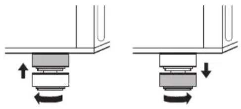 LG WT7150CW - Ajuste las patas de nivelación. - 1
