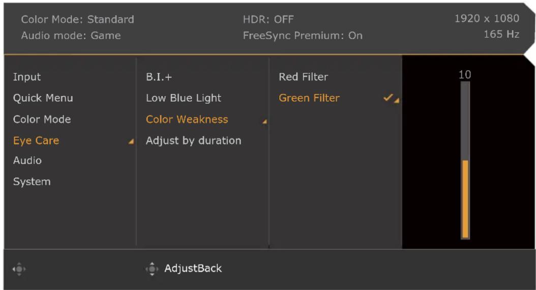 BENQ Mobiuz EX2710S - Menu Eye Care - 1