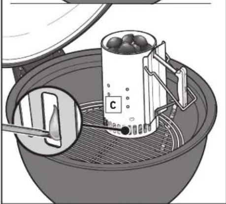 WEBER Summit Kamado S6 - Lighting the Charcoal Using CHAR-BASKETS - 3