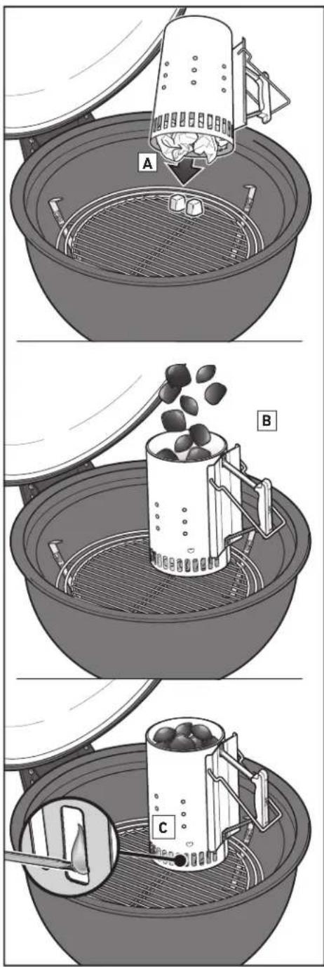 WEBER Summit Kamado S6 - Encendido del carbón usando CHAR-BASKETS - 1