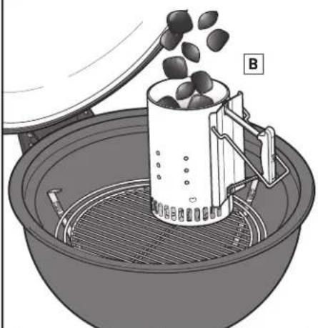 WEBER Summit Kamado S6 - Lighting the Charcoal Using CHAR-BASKETS - 2