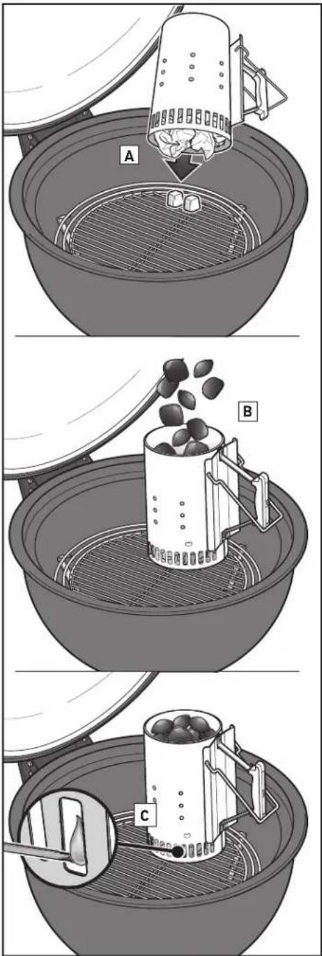 WEBER Summit Kamado E6 - Lighting the Charcoal Using CHAR-BASKETS - 1