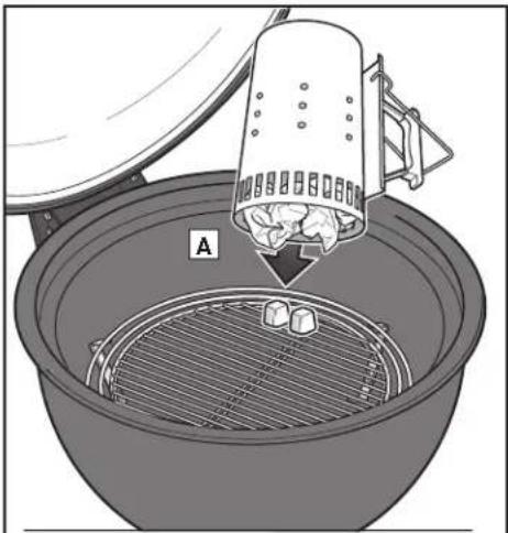 WEBER Summit Kamado E6 - Allumer le charbon à l'aide des paniers à charbon Char-Basket - 1
