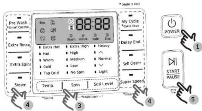 SAMSUNG WF6500 - Simple steps to start - 2