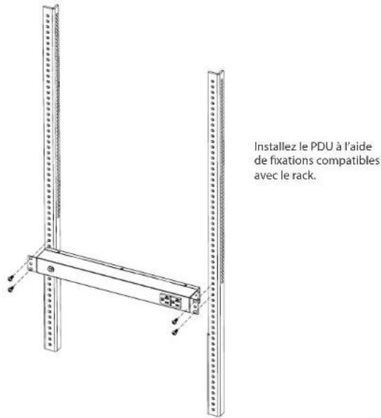 V7 PDU14B15A1U - Montage de rack en position horizontale (modèle 1U uniquement) - 2