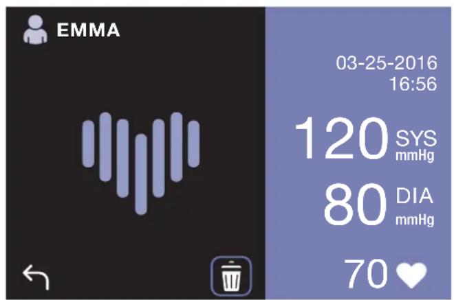 BRAUN ActivScan 9 BUA 7200 - Deleting a reading - 1