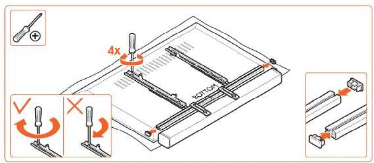VOGELS SOUND 3550 - Important Before mounting the sound bar mount, first read the warnings at the back of the supplied parts list (separate card). - 18