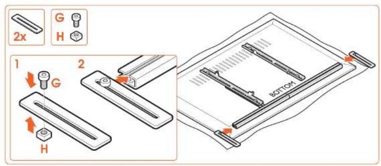 VOGELS SOUND 3550 - Important Before mounting the sound bar mount, first read the warnings at the back of the supplied parts list (separate card). - 14