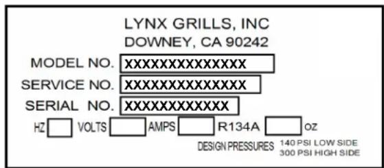LYNX Professional LM24REFCR - Warranty Registration - 1