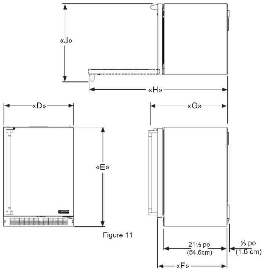 LYNX Professional LM24REFCR - DIMENSIONS DU PRODUIT - 1