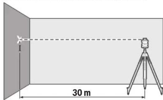 BOSCH GRL 650 CHVG Professional - A szintezési pontosság ellenőrzése vízszintes helyzet esetén - 1