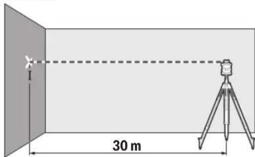 BOSCH GRL 650 CHVG Professional - Kontrol af nivelleringsnøjagtighed ved vandret position - 1