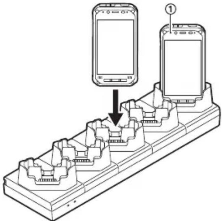 PANASONIC FZVCBN141 - Einsetzen des Geräts in den Cradle und Entfernen - 1