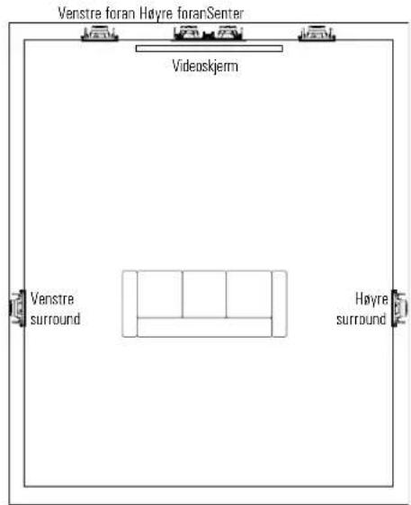 JBL Arena 8IW - 5.1-kanals hoyttalerplassering - 1