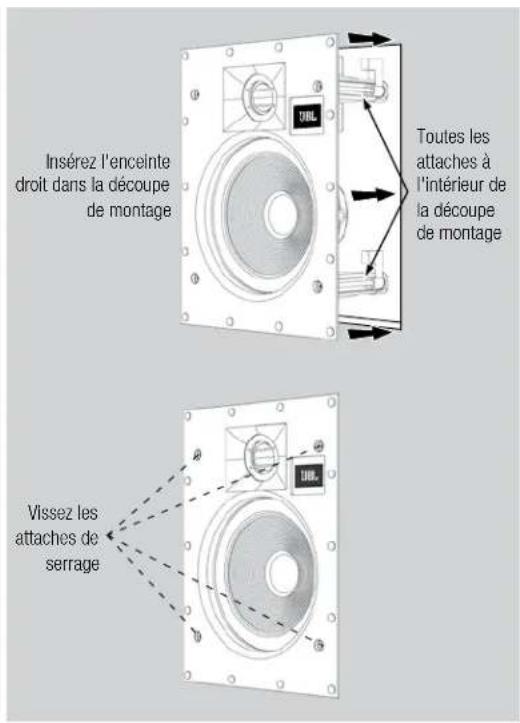 JBL Arena 8IW - IMPORTANT : utilisez toujours un réglage de couple bas. Ne serrez JAMAIS excessivement les vis des attaches. - 1