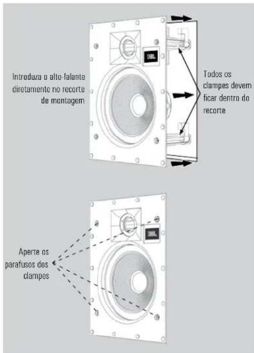 JBL Arena 8IW - IMPORTANTE: Aplique sempre torque baixo e NUNCA APERTE DEMAIS os parafusos dos clampes - 1
