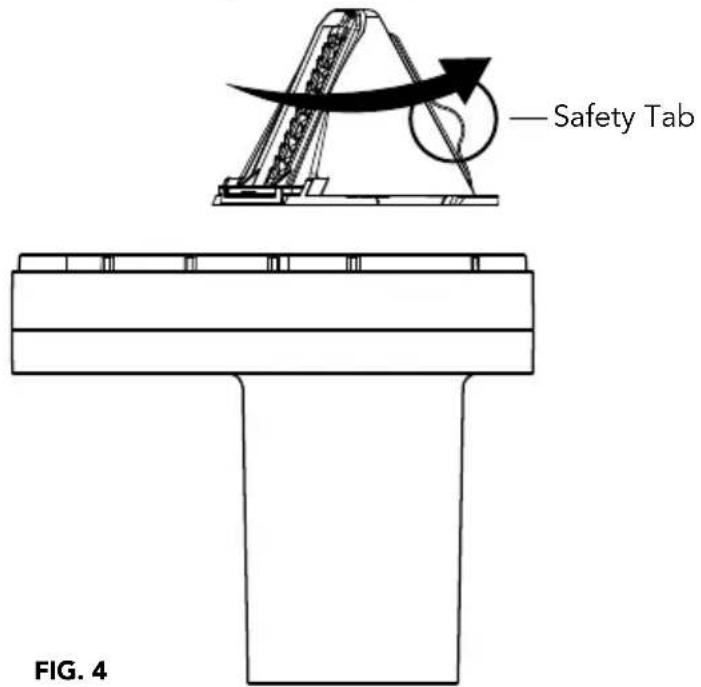 Starfrit 0242210020000 - WARNING: BLADES AND TIP OF THE FOOD PUSHER ARE SHARP, HANDLE WITH CARE. ALWAYS HANDLE THE SPIRALIZING BLADES BY THE SAFETY TAB. NEVER USE FINGER OR UTENSILS TO PUSH DOWN THE FOOD, ALWAYS USE THE FOOD PUSHER PROVIDED. - 1