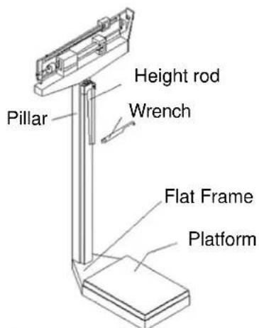 Brecknell HS200M - Height Rod Installation: - 3