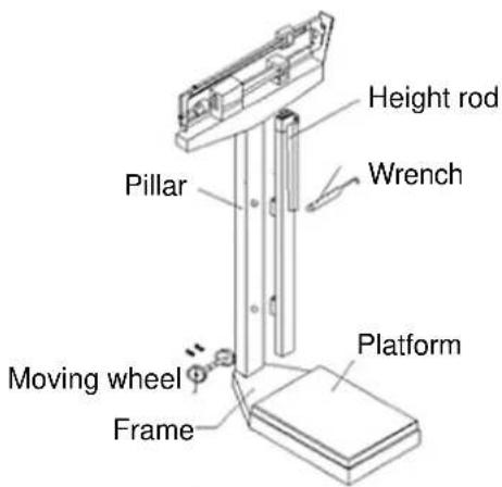 Brecknell HS200M - Height Rod Installation: - 1