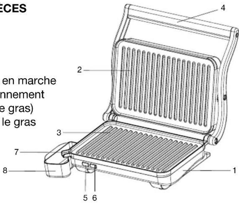 Salton SG1263 - DESCRIPTION DES PIECES - 1
