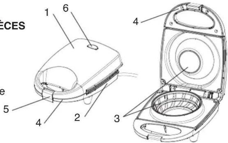 Salton WM1907 - DESCRIPTION DES PIECES - 1