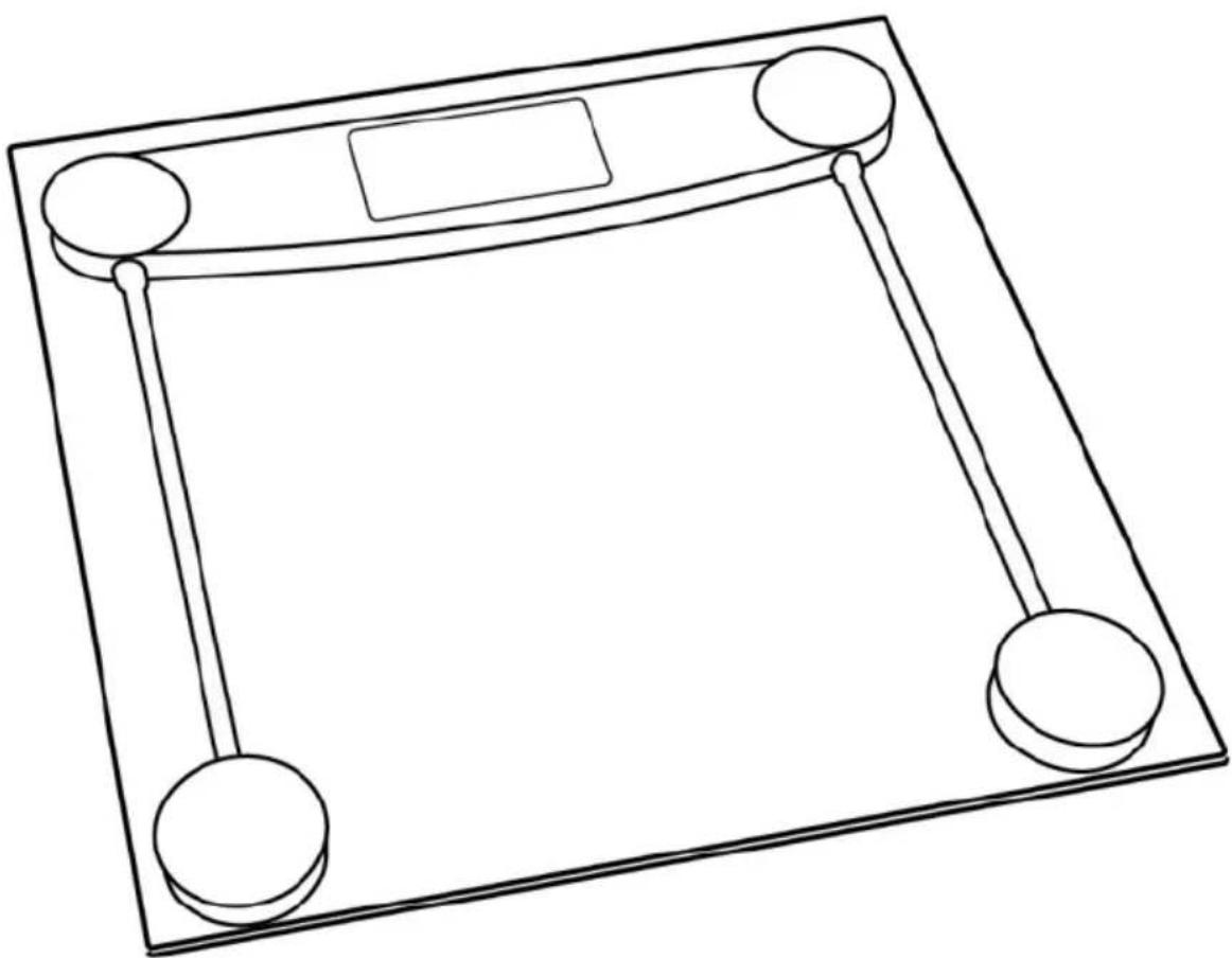 Escali E184 - Clear Glass Bathroom Scale - 1