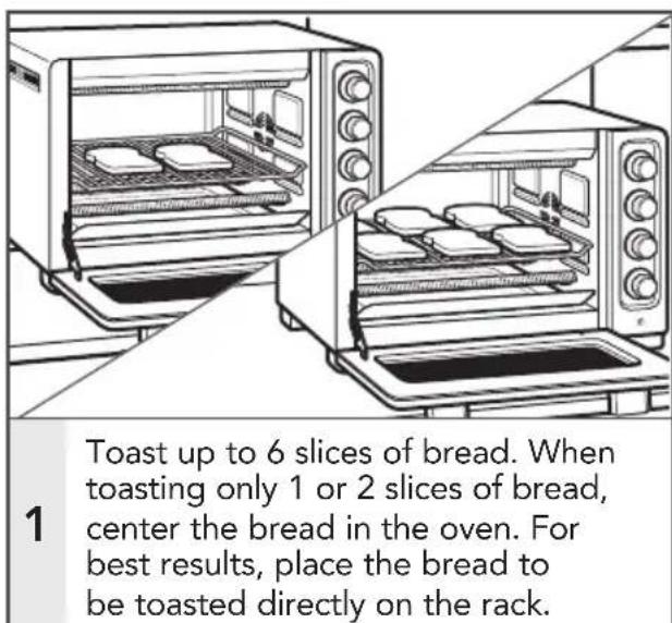 KITCHENAID KCO253 - Recommended Slot Positions: Middle - 1