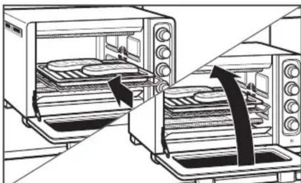 KITCHENAID KCO253 - Posiciones recomendadas de la rejilla: Parte superior - 1
