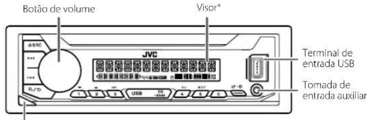 JVC KDX176 - Painel frontal - 1