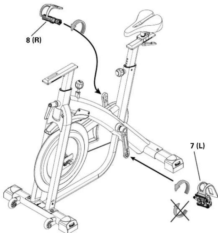 BOWFLEX C7 - Fixez les pédales à l'armature - 1