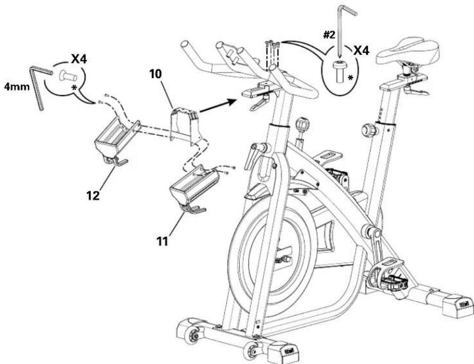 BOWFLEX C7 - Fixez les porte-bouteille d'eau à l'armature - 1