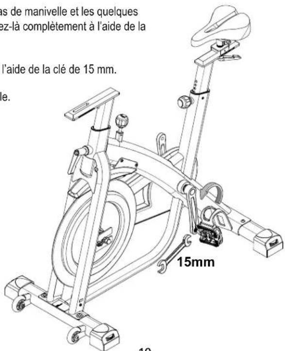 BOWFLEX C7 - Fixez les pédales à l'armature - 3