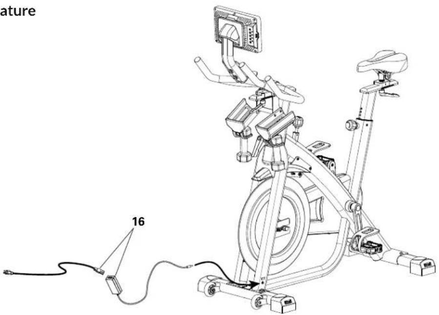 BOWFLEX C7 - Fixez l'adaptateur CA à l'armature - 1