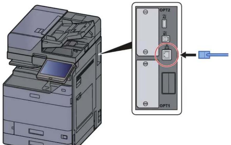 KYOCERA TASKalfa 7054ci - Raccorder le câble à la machine. - 1