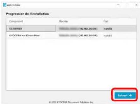 KYOCERA TASKalfa 7054ci - Terminer l'installation. - 1