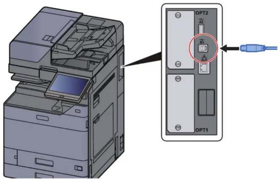 KYOCERA TASKalfa 7054ci - Raccorder le câble à la machine. - 1
