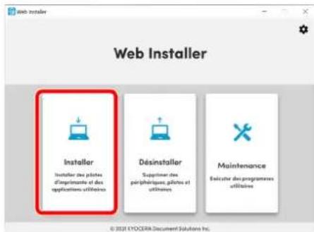 KYOCERA TASKalfa 7054ci - Cliquer sur [Installer]. - 1