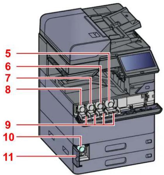 KYOCERA TASKalfa 7054ci - Nomenclature (connecteurs/intérieur) - 2