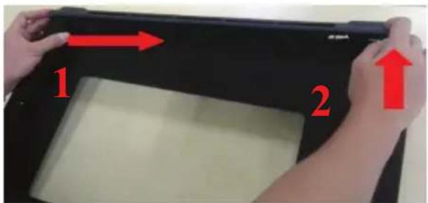 BLAUPUNKT 5B36N0250GB - Installation instruction of the door frame up cover and rotation bracket assembly - 16
