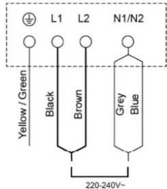 BLAUPUNKT 5RG64360 - Raccordement de la plaque de cuisson à l'alimentation secteur - 2