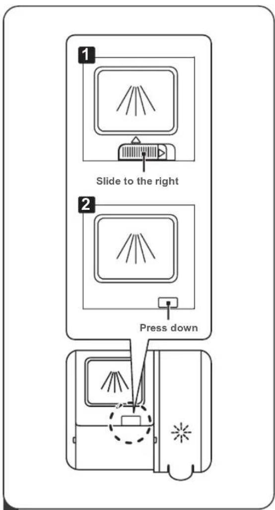 BLAUPUNKT 5VT7X00EME - Adjusting the rinse aid container - 1