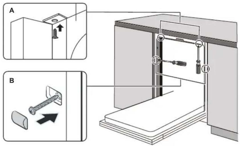 BLAUPUNKT 5VT7X00EME - Beakta de angivna installationsstegen i installationsrittingarna. - 1
