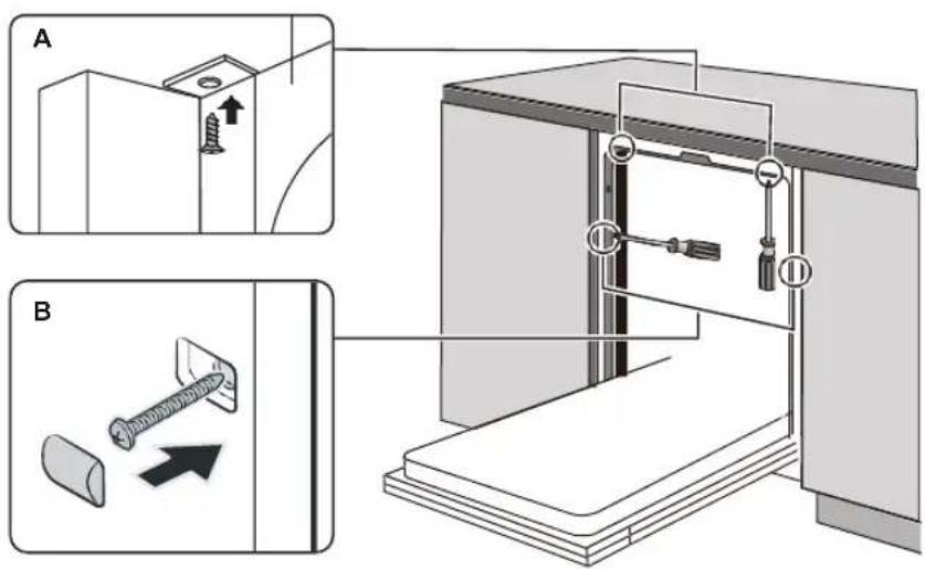BLAUPUNKT 5VF4X00EME - Schritt 4: Installationsschritte für den Geschirrspüler - 1