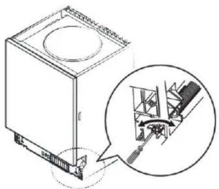 BLAUPUNKT 5VF4X00EME - Passaggio n. 3: regolazione della tensione della molla dello sportello - 1